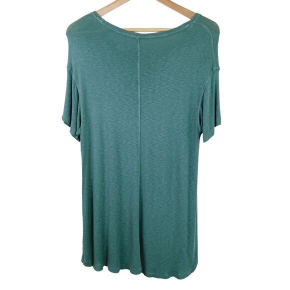 American Eagle SZ S Boat Neck Long Line Tee Green New With Tags - Picture 4 of 5